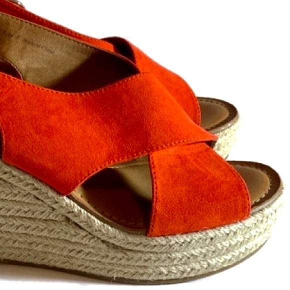 Dolce Vita Burnt Orange High Wedge Espadrilles - Picture 5 of 12